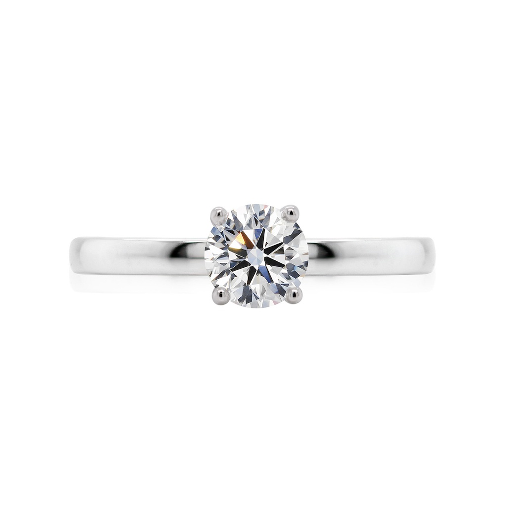 [CYC] Anillo de Compromiso Utopia con un diamante natural Corte Ideal Original 3/4ct VS2/I en oro blanco 18K