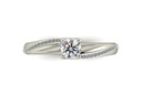 [CYC] Anillo de Compromiso Venus & Mars III con un diamante natural Corte Ideal Original 1/4ct VS2/I y adornado con 28 diamantes naturales 0.07ct en oro blanco 18K