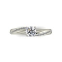 [CYC] Anillo de Compromiso Venus & Mars III con un diamante natural Corte Ideal Original 1/2ct VS2/I y adornado con 28 diamantes naturales 0.07ct en oro blanco 18K