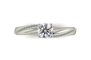 [CYC] Anillo de Compromiso Venus & Mars III con un diamante natural Corte Ideal Original 1/2ct VS2/I y adornado con 28 diamantes naturales 0.07ct en oro blanco 18K