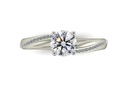 [CYC] Anillo de Compromiso Venus & Mars III con un diamante natural Corte Ideal Original 3/4ct VS2/I y adornado con 28 diamantes naturales 0.07ct en oro blanco 18K