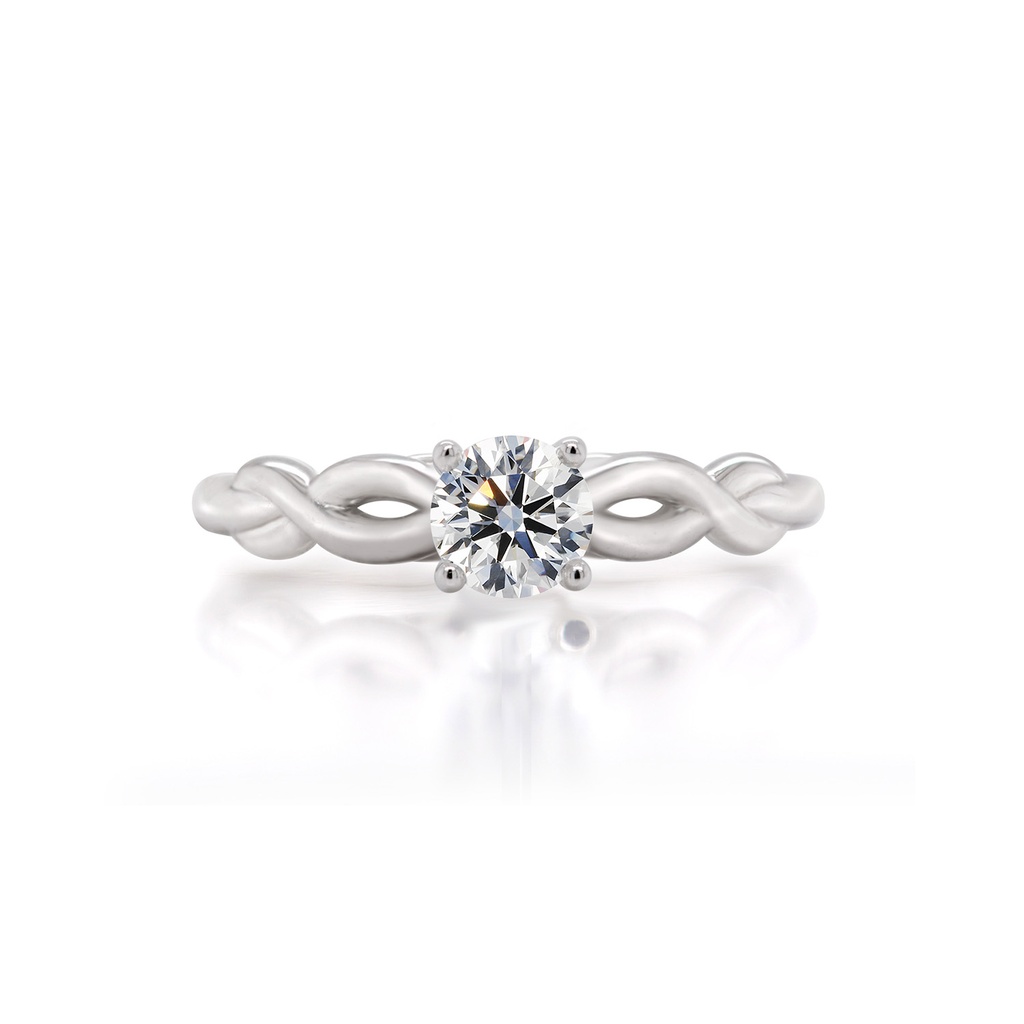 [CYC] Anillo de Compromiso Venus & Mars VII con un diamante natural Corte Ideal Original 1/3ct VS2/I en oro blanco 18K