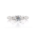 [CYC] Anillo de Compromiso Venus & Mars VII con un diamante natural Corte Ideal Original 1/3ct VS2/I en oro blanco 18K