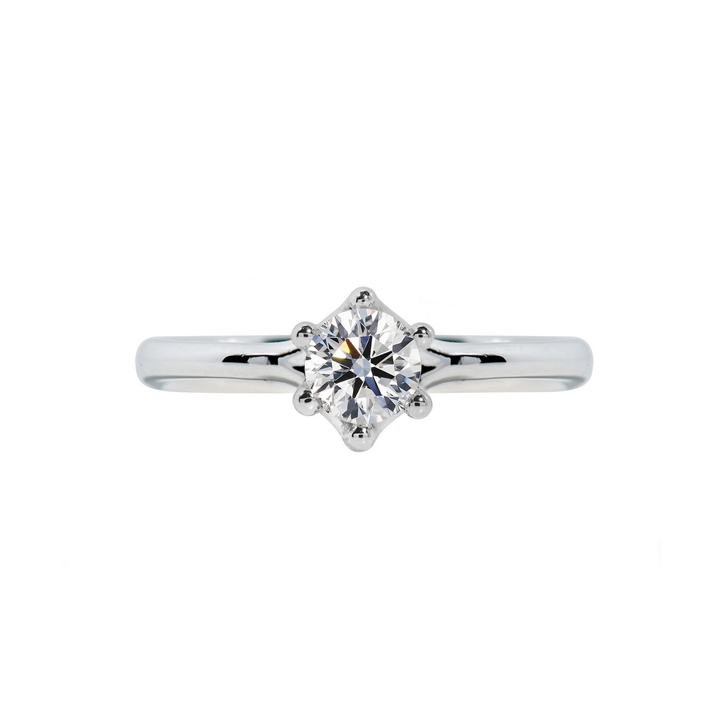 [CYC] Anillo de Compromiso Venus & Mars XI con un diamante natural Corte Ideal Original 1/3ct VS2/I en oro blanco 18K