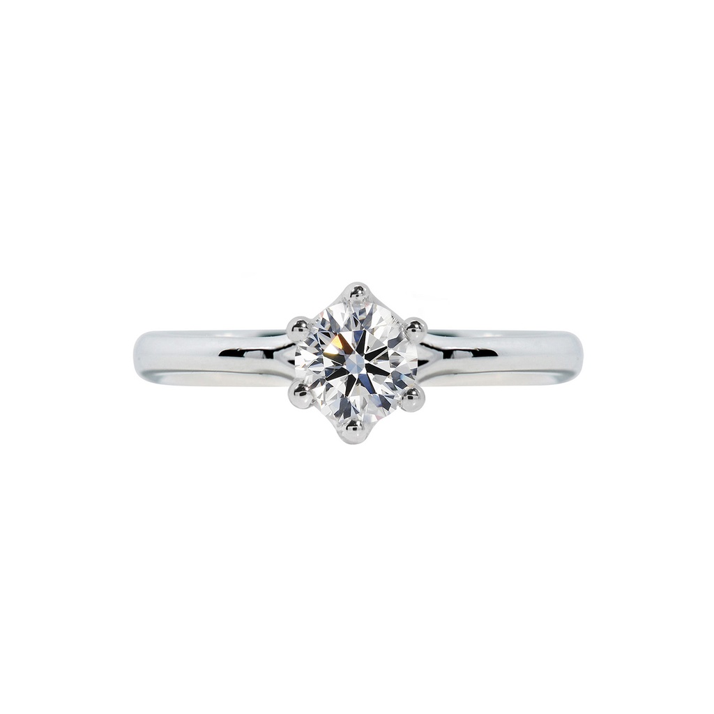 [CYC] Anillo de Compromiso Venus & Mars XI con un diamante natural Corte Ideal Original 1/2ct VS2/I en oro blanco 18K