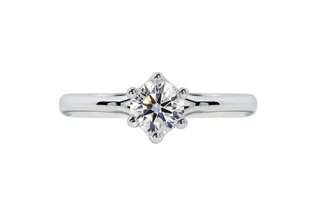 [CYC] Anillo de Compromiso Venus & Mars XI con un diamante natural Corte Ideal Original 1/2ct VS2/I en oro blanco 18K