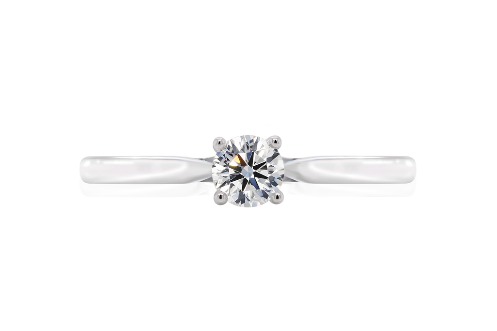 [CYC] Anillo de Compromiso Venus & Mars XVII con un diamante natural Corte Ideal Original 1/4ct VS2/I en oro blanco 18K