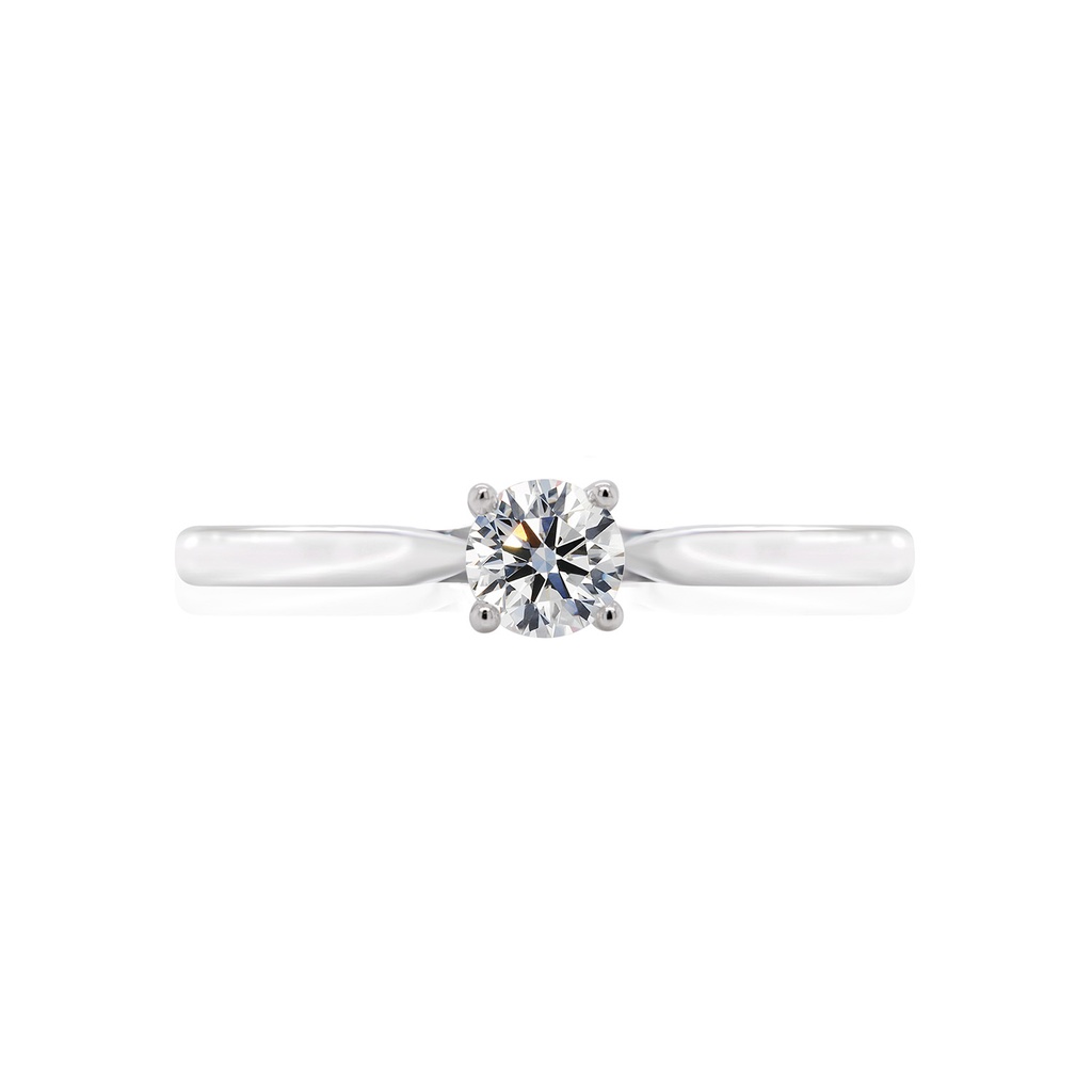 [CYC] Anillo de Compromiso Venus & Mars XVII con un diamante natural Corte Ideal Original 1/4ct VS2/I en oro blanco 18K