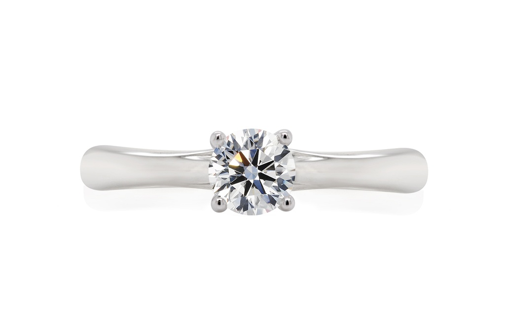 [CYC] Anillo de Compromiso Venus & Mars XXI con un diamante natural Corte Ideal Original 1/2ct VS2/I en oro blanco 18K
