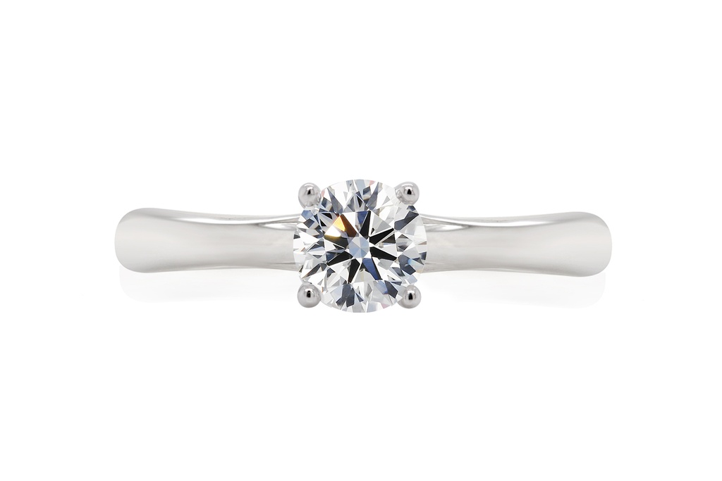 [CYC] Anillo de Compromiso Venus & Mars XXI con un diamante natural Corte Ideal Original 2/3ct VS2/I en oro blanco 18K