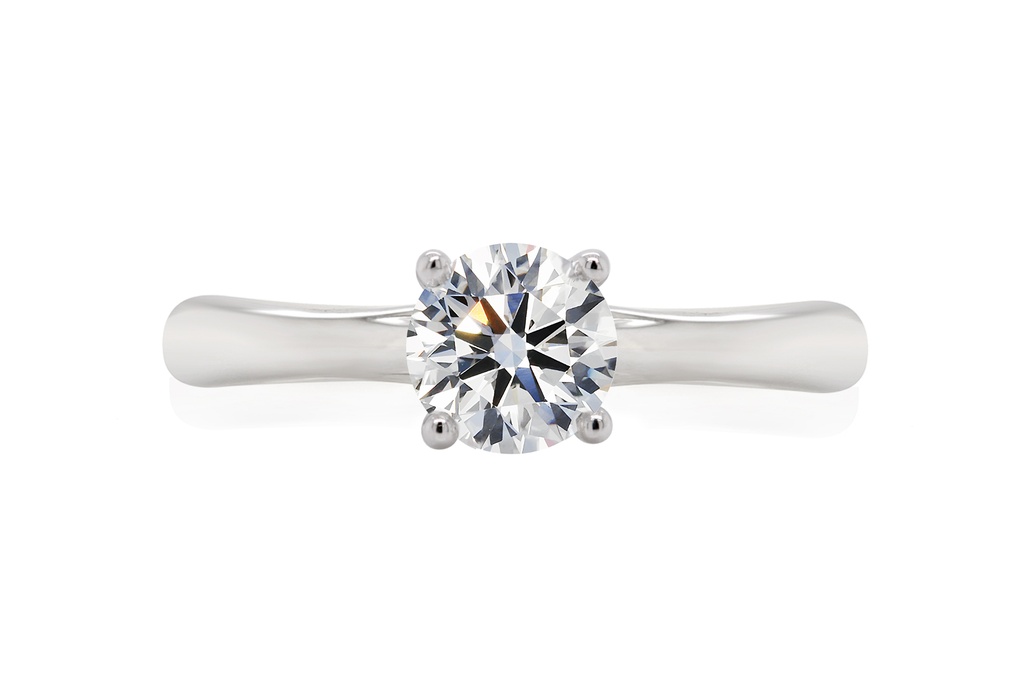 [CYC] Anillo de Compromiso Venus & Mars XXI con un diamante natural Corte Ideal Original 3/4ct VS2/I en oro blanco 18K