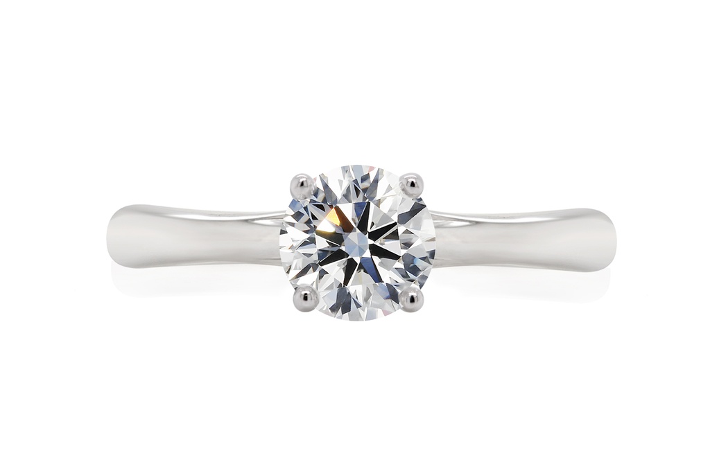 [CYC] Anillo de Compromiso Venus & Mars XXI con un diamante natural Corte Ideal Original 1ct VS2/I en oro blanco 18K