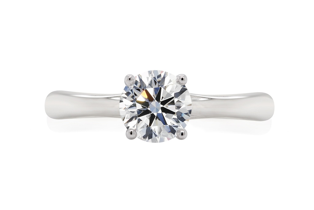 [CYC] Anillo de Compromiso Venus & Mars XXI con un diamante natural Corte Ideal Original 1 1/3ct VS2/I en oro blanco 18K