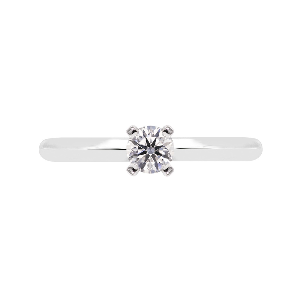 [CYC] Anillo de Compromiso Exquisite con un diamante natural Corte Ideal Original 1/4ct VS2/I en oro blanco 14K