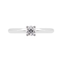 [CYC] Anillo de Compromiso Exquisite con un diamante natural Corte Ideal Original 1/4ct VS2/I en oro blanco 14K