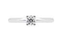 [CYC] Anillo de Compromiso Exquisite con un diamante natural Corte Ideal Original 1/4ct VS2/I en oro blanco 14K