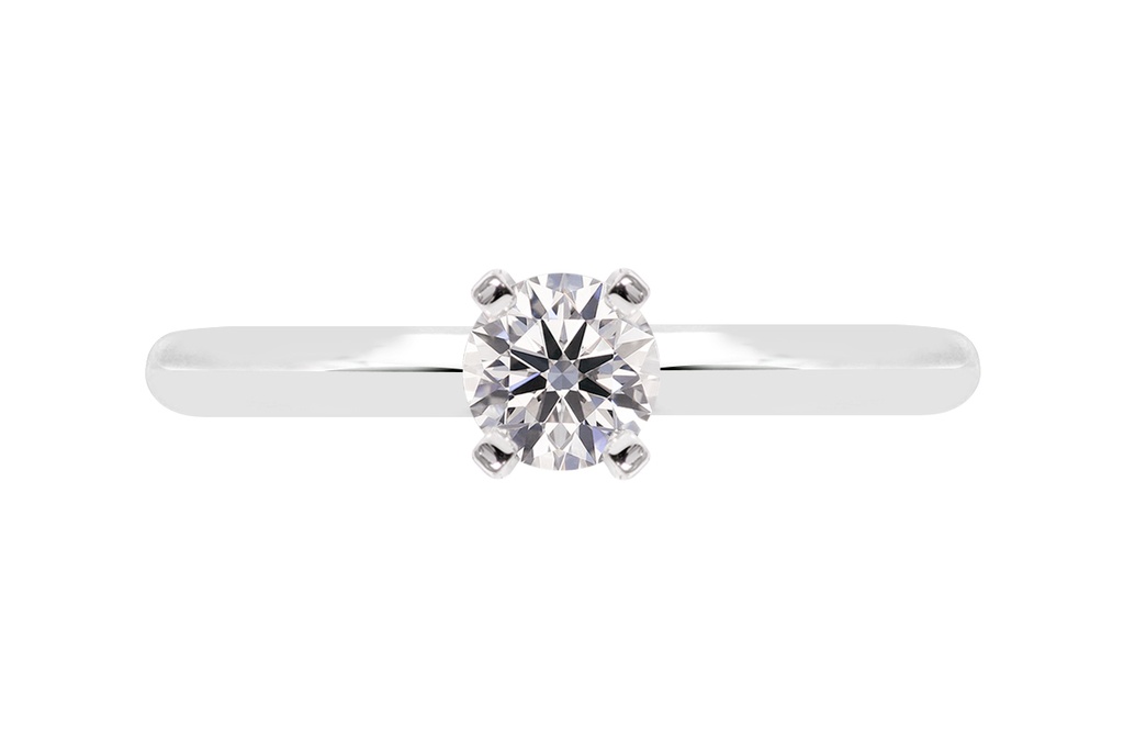 [CYC] Anillo de Compromiso Exquisite con un diamante natural Corte Ideal Original 1/3ct VS2/I en oro blanco 14K