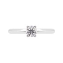 [CYC] Anillo de Compromiso Exquisite con un diamante natural Corte Ideal Original 1/3ct VS2/I en oro blanco 14K