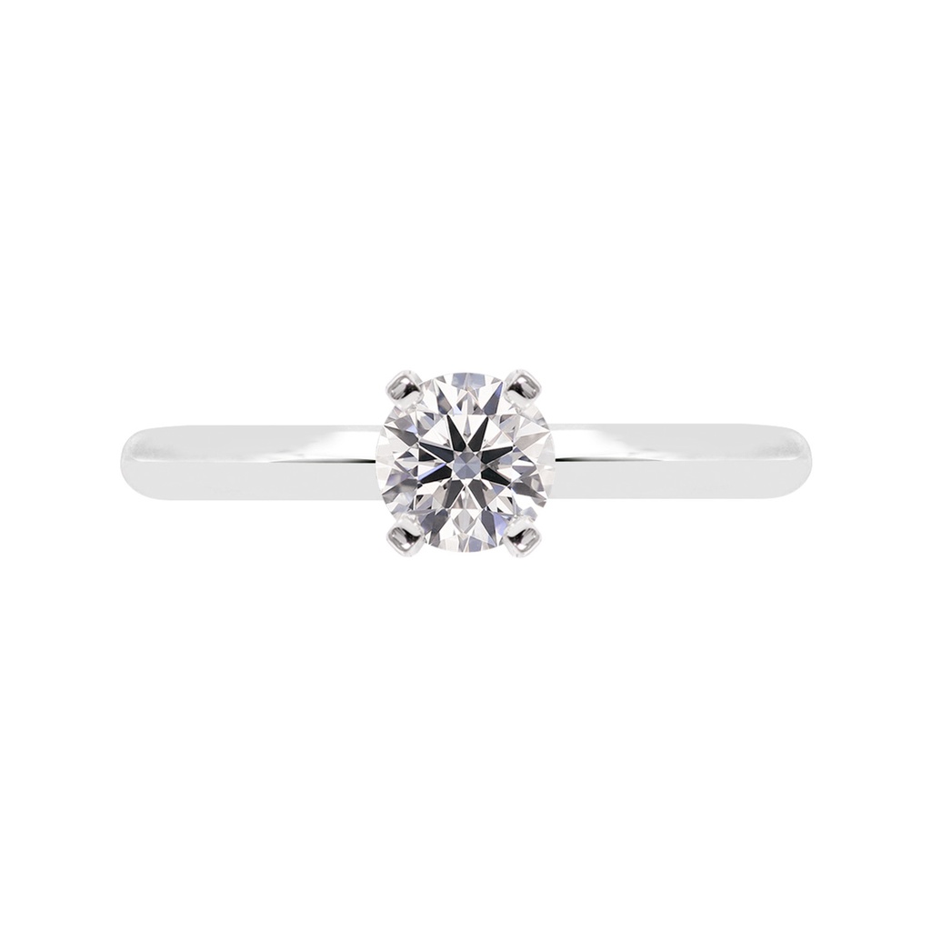 [CYC] Anillo de Compromiso Exquisite con un diamante natural Corte Ideal Original 1/2ct VS2/I en oro blanco 14K