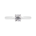 [CYC] Anillo de Compromiso Exquisite con un diamante natural Corte Ideal Original 1/2ct VS2/I en oro blanco 14K