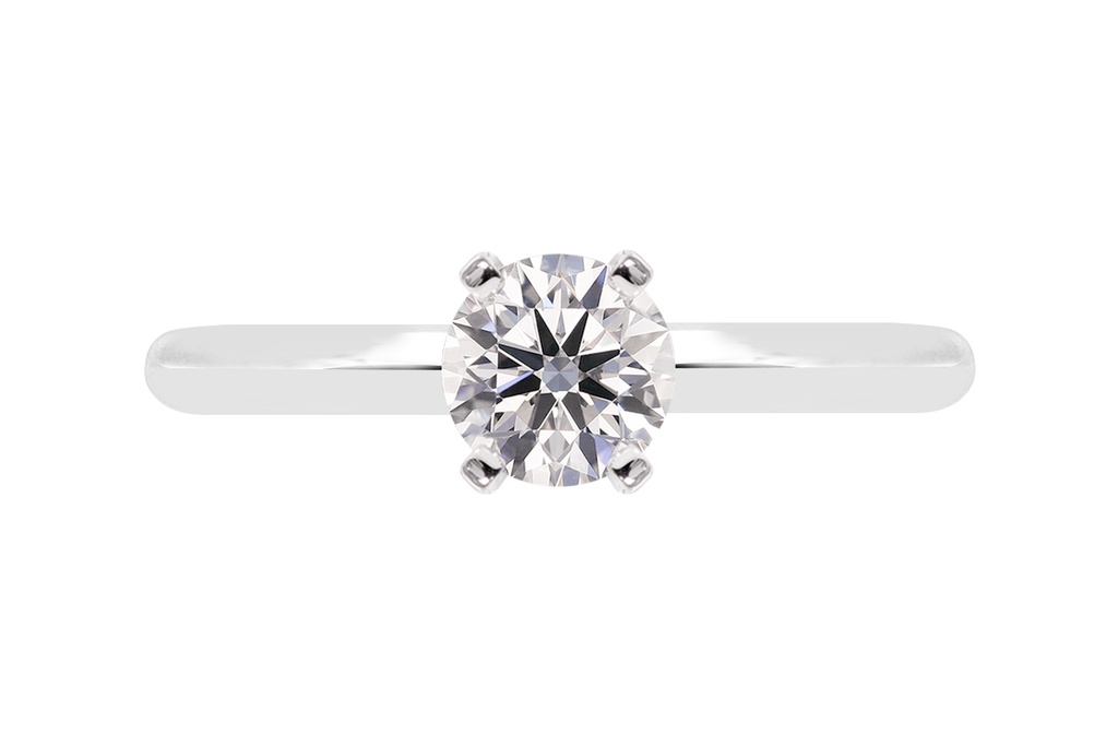 [CYC] Anillo de Compromiso Exquisite con un diamante natural Corte Ideal Original 2/3ct VS2/I en oro blanco 14K