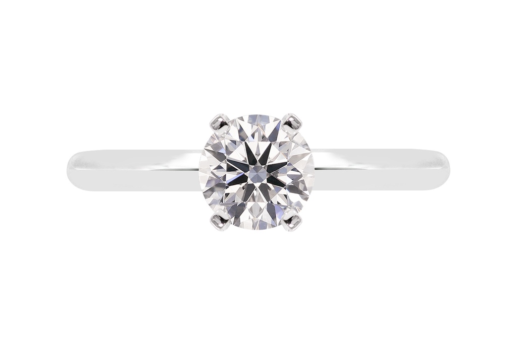 [CYC] Anillo de Compromiso Exquisite con un diamante natural Corte Ideal Original 3/4ct VS2/I en oro blanco 14K