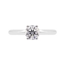 [CYC] Anillo de Compromiso Exquisite con un diamante natural Corte Ideal Original 3/4ct VS2/I en oro blanco 14K