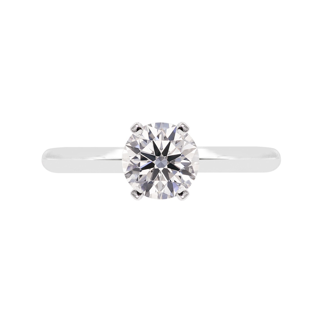 [CYC] Anillo de Compromiso Exquisite con un diamante natural Corte Ideal Original 1ct VS2/I en oro blanco 14K