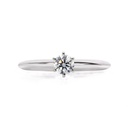 [CYC] Anillo de Compromiso Queen con un diamante natural Corte Ideal Original 1/3ct VS2/I en oro blanco 14K