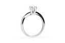 [CYC] Anillo de Compromiso Princess con un diamante natural Corte Ideal Original 1/4ct VS2/I en oro blanco 14K