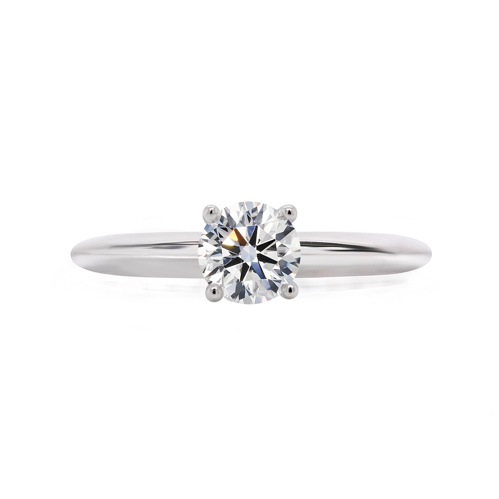 [CYC] Anillo de Compromiso Princess con un diamante natural Corte Ideal Original 3/4ct VS2/I en oro blanco 14K