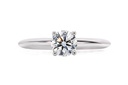 [CYC] Anillo de Compromiso Princess con un diamante natural Corte Ideal Original 3/4ct VS2/I en oro blanco 14K