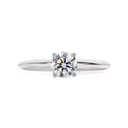 [CYC] Anillo de Compromiso Princess con un diamante natural Corte Ideal Original 3/4ct VS2/I en oro blanco 14K