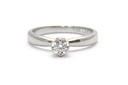 [CYC] Anillo de Compromiso Tulipset con un diamante natural Corte Ideal Original 1/4ct VS2/I en oro blanco 14K