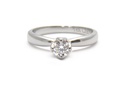 [CYC] Anillo de Compromiso Tulipset con un diamante natural Corte Ideal Original 1/3ct VS2/I en oro blanco 14K