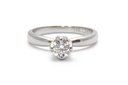 [CYC] Anillo de Compromiso Tulipset con un diamante natural Corte Ideal Original 1/2ct VS2/I en oro blanco 14K