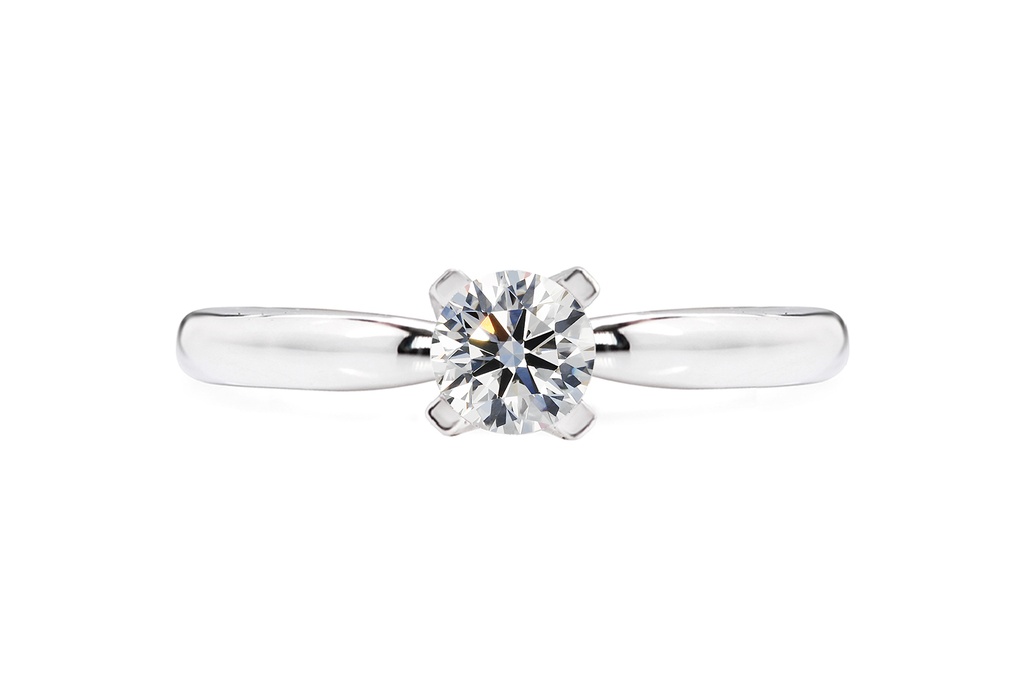 [CYC] Anillo de Compromiso Solistice con un diamante natural Corte Ideal Original 1/3ct VS2/I en oro blanco 14K