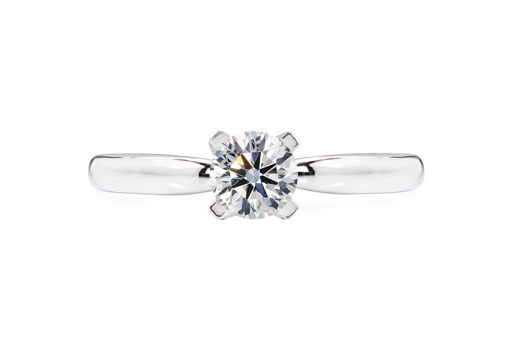 [CYC] Anillo de Compromiso Solistice con un diamante natural Corte Ideal Original 1/2ct VS2/I en oro blanco 14K