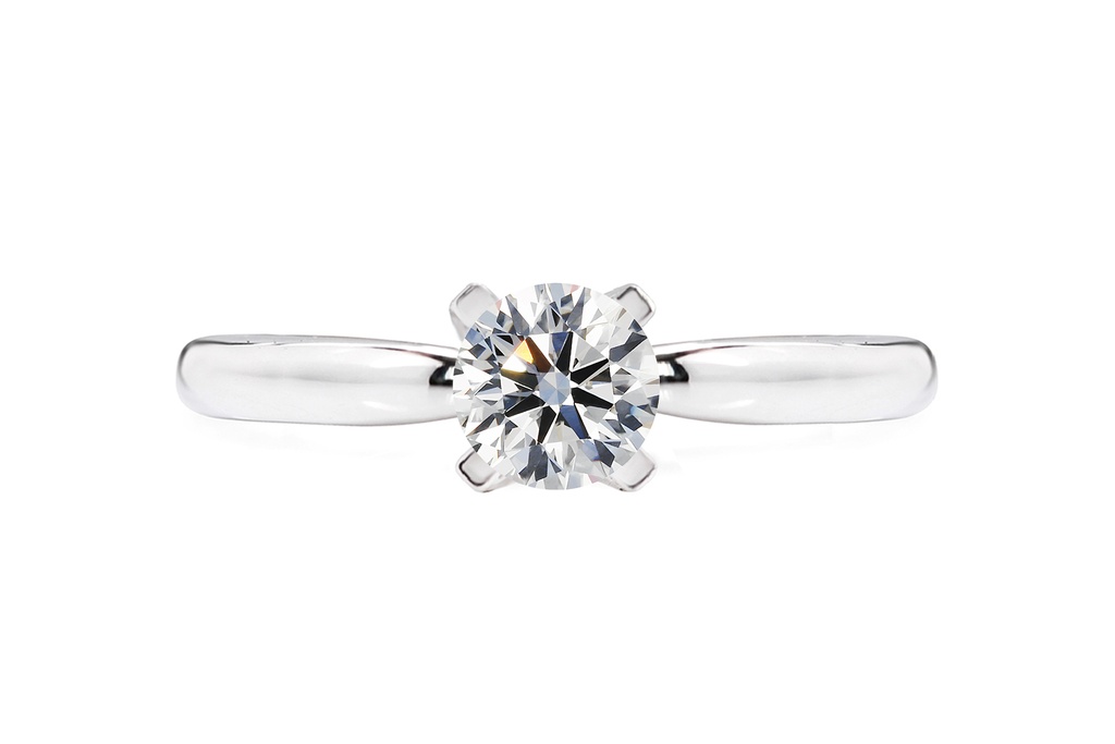 [CYC] Anillo de Compromiso Solistice con un diamante natural Corte Ideal Original 2/3ct VS2/I en oro blanco 14K