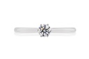 [CYC] Anillo de Compromiso Crown con un diamante natural Corte Ideal Original 1/4ct VS2/I en oro blanco 14K