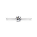 [CYC] Anillo de Compromiso Crown con un diamante natural Corte Ideal Original 1/3ct VS2/I en oro blanco 14K