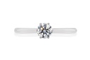 [CYC] Anillo de Compromiso Crown con un diamante natural Corte Ideal Original 1/2ct VS2/I en oro blanco 14K