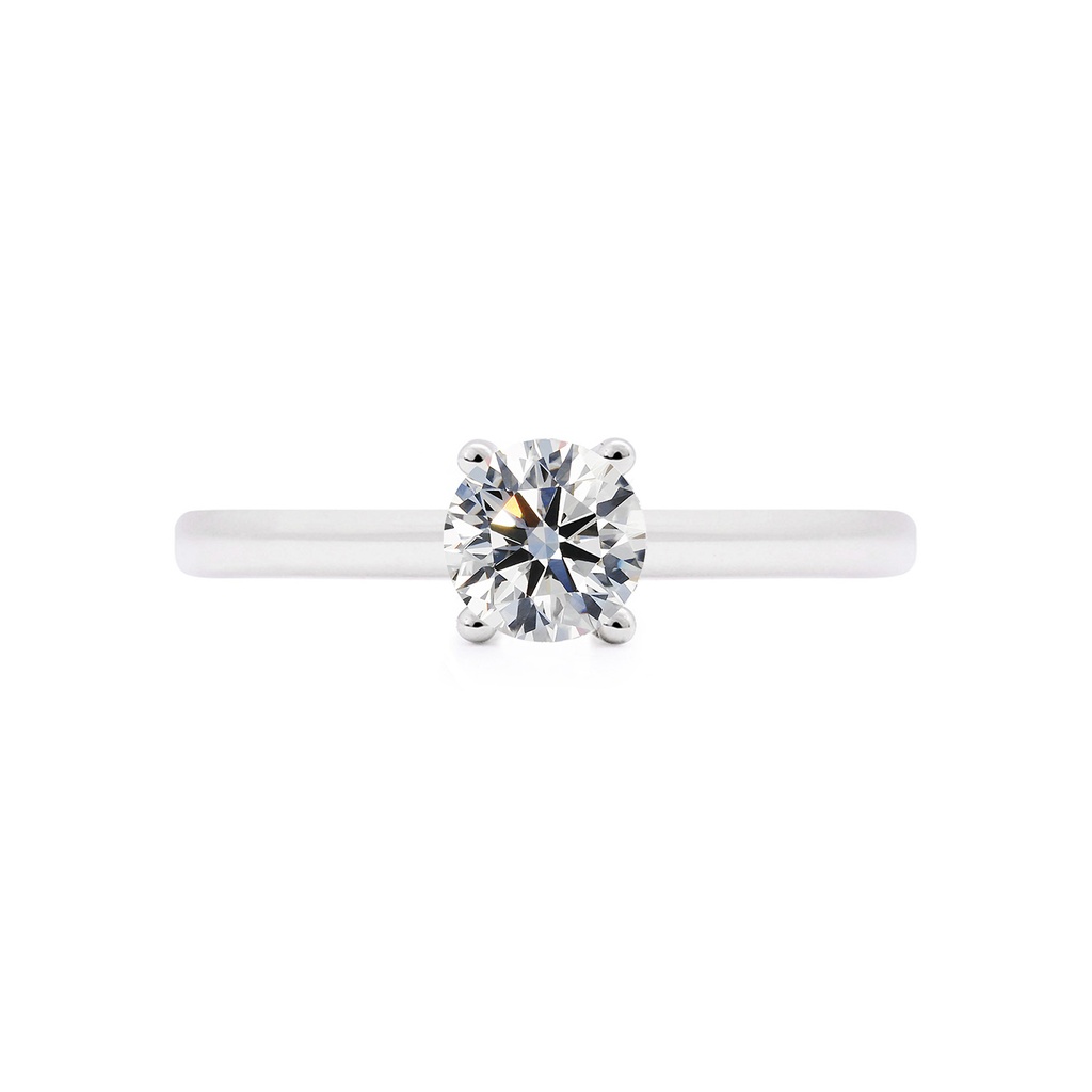[CYC] Anillo de Compromiso Cinderella VII con un diamante natural Corte Ideal Original 2/3ct VS2/I en oro blanco/rosa 18K