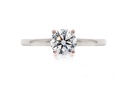 [CYC] Anillo de Compromiso Cinderella VII con un diamante natural Corte Ideal Original 3/4ct VS2/I en oro blanco/rosa 18K
