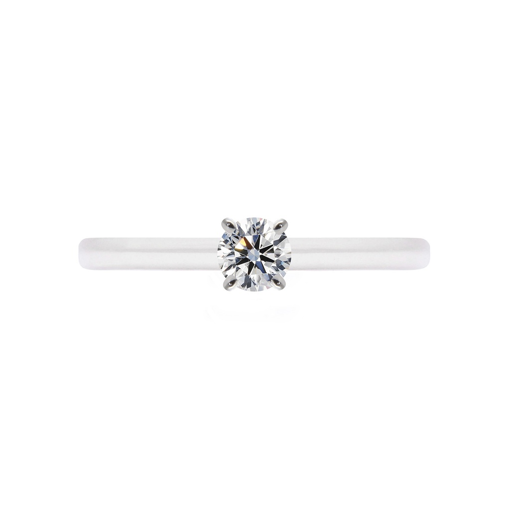[CYC] Anillo de Compromiso Cinderella VIII con un diamante natural Corte Ideal Original 1/4ct VS2/I en oro blanco/rosa 18K