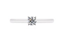 [CYC] Anillo de Compromiso Cinderella VIII con un diamante natural Corte Ideal Original 1/4ct VS2/I en oro blanco/rosa 18K