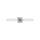 [CYC] Anillo de Compromiso Cinderella VIII con un diamante natural Corte Ideal Original 1/4ct VS2/I en oro blanco/rosa 18K
