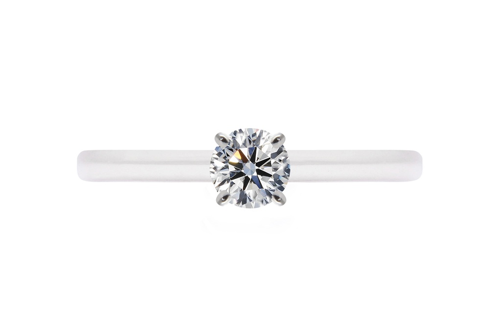 [CYC] Anillo de Compromiso Cinderella VIII con un diamante natural Corte Ideal Original 1/3ct VS2/I en oro blanco/rosa 18K