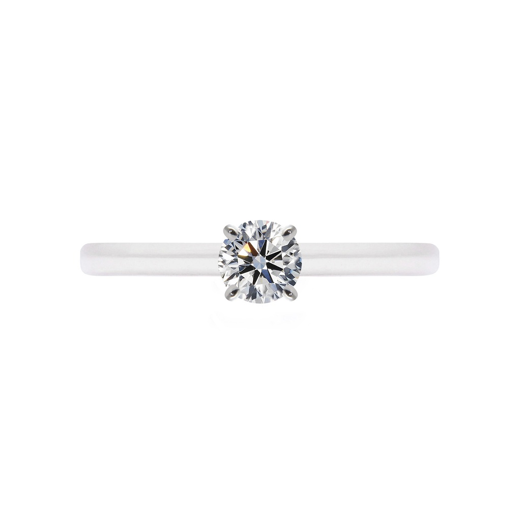 [CYC] Anillo de Compromiso Cinderella VIII con un diamante natural Corte Ideal Original 1/3ct VS2/I en oro blanco/rosa 18K