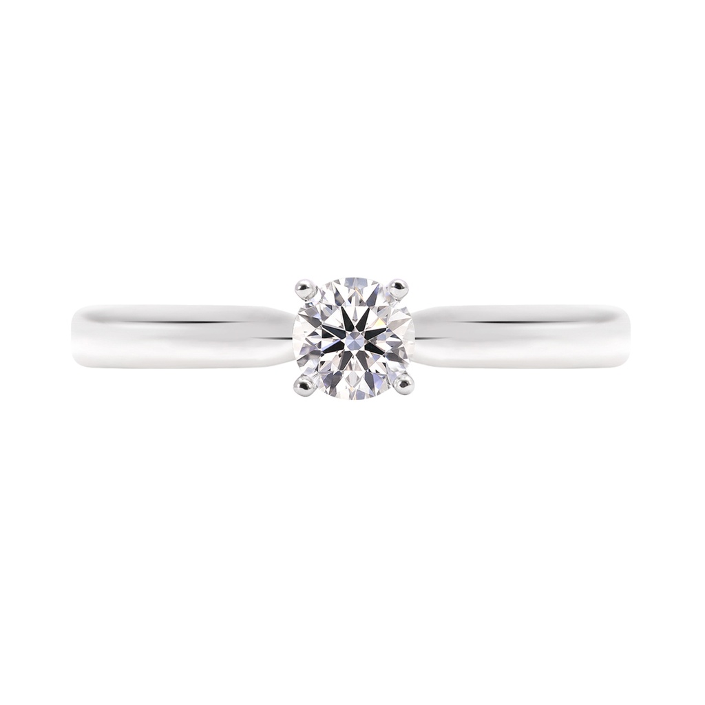 [CYC] Anillo de Compromiso Dolce con un diamante natural Corte Ideal Original 1/3ct VS2/I en oro blanco 18K
